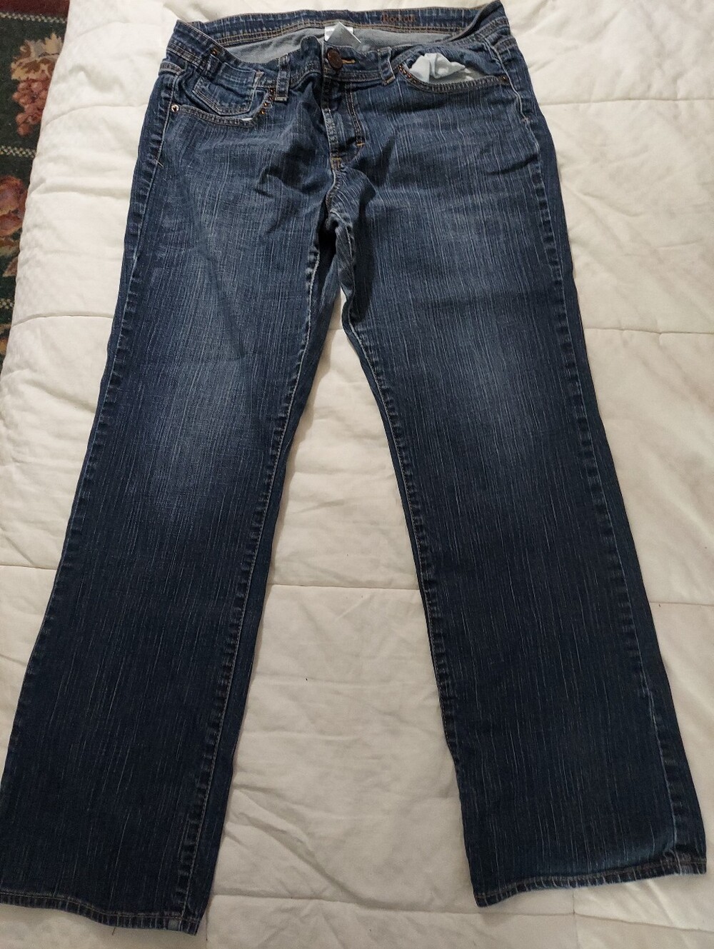 Jordache Jeans Dark Blue Bootcut Stretch  14 Bling